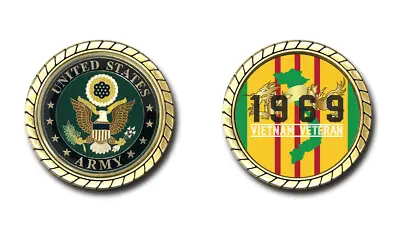 US Army Vietnam Veteran 1969 Challenge Coin Officially Licensed • $16.95
