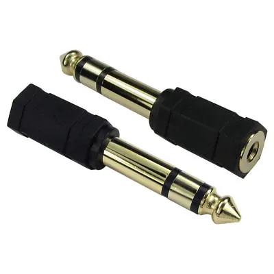£1.49 • Buy 3.5mm Jack To 6.35mm Stereo Headphone Adaptor Connector Converter 6.3mm GOLD 1/4