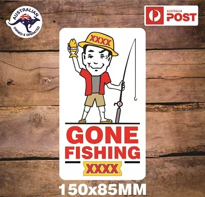 Xxxx Man Beer Sticker Decal Gone Fishing • $5.99