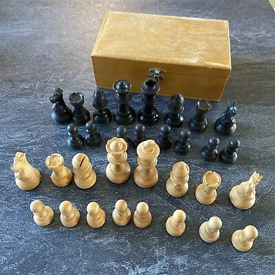 Vintage Marshall Fields Wooden Chess Set France Nice Weight Felt Bottoms #T • $60