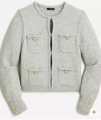 J.Crew Odette Sweater Lady Jacket Cardigan Sweater Grey XS • $64.13