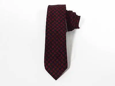 Vtg J. Press 100% Wool Ancient Madder Red Paisley Unstructured Skinny Tie • $49.99