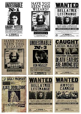 £6.99 • Buy Harry Potter Hogwarts Wanted POSTERS  A4 A3 Retro Prints BUY 1 GET 2 FREE