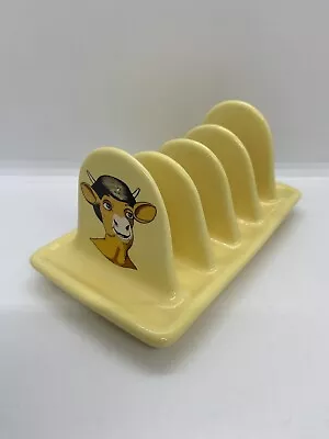 Vintage WADE Yellow Cow Toast /Napkin Holder So Cute Retro • $20