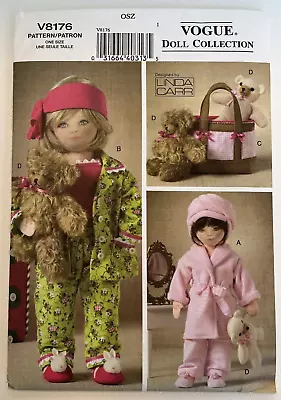 OOP Vogue Sewing Pattern 8176 Linda Carr 18  Doll Clothes Sleepwear Bear UC FF • $7