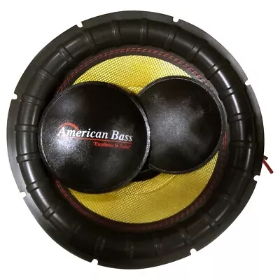 AMERICAN BASS 1-OHM DVC YELLOW RE-CONE KIT For 15  GODFATHER SUBWOOFER (GF1511) • $229.95