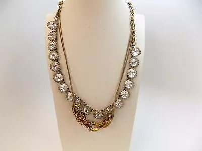 (E) J Crew Gold Tone Icy Necklaces 75.8g • $9.99