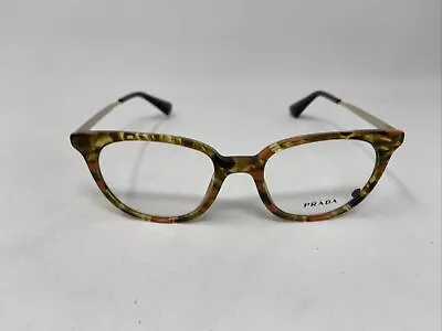 Prada VPR 13U 48/18/140 KJN TRANSLUCENT BROWN GOLD EYEGLASSES FRAME S500 • $68.25