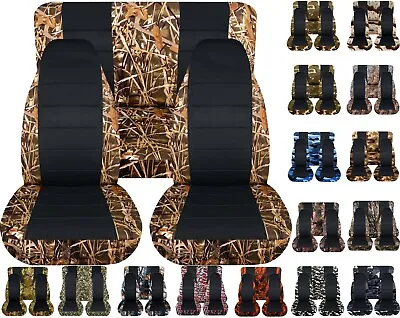 Front And Rear Car Seat Covers Fits Jeep Wrangler YJ-TJ-LJ 1985-2006 Camouflage • $159.99