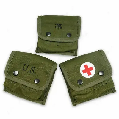 WW2 WWII Usmc Us Army Soldier M2 Jungle First Aid Pouch Full Set Reenactment  • $39.99