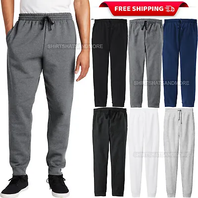 Jerzees Mens Fleece Jogger Blended Sweatpants Pill Resistant S-3XL NEW! • $20.99