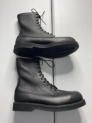 Vintage 2004 Men’s Addison Shoe Company USA Black Leather Combat Boots Size 11 R • $67.99