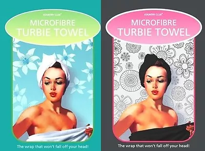 Turbie Towel Twist Hair Drying Wrap Soft Microfibe Turban Bath Cap Hat One Size • £1.99