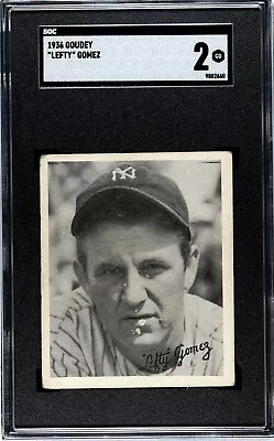 1936 Goudey LEFTY GOMEZ New York Yankees SGC 2 Good Condition • $99.99