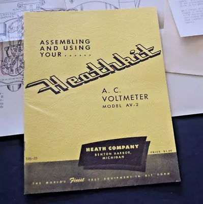 Vintage Heathkit Model AV-2 AC Voltmeter Instruction Manual • $9.95