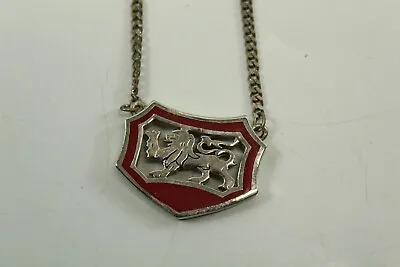 Vintage English Hallmark Lion Pendant Necklace With 16-1/2  Chain • $44.72