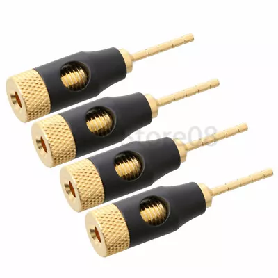 4PCS 2MM Banana Plug Audio Speaker Cable Connector Gold Plated • $8.15