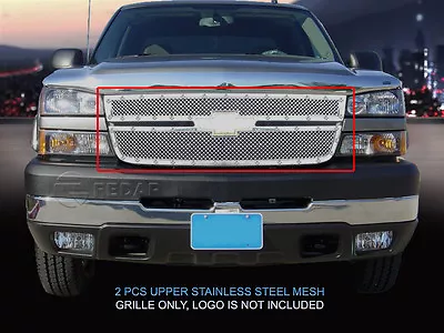 Rivet Mesh Grille Front Grill For Chevy Silverado 1500/1500HD/2500HD/3500 05-07 • $173.21