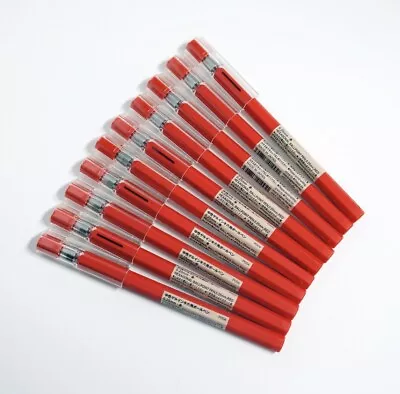 Muji Gel Ink Red Hexagonal Ballpoint Pen 0.25mm 10 Pcs  Japan Rare New • $70