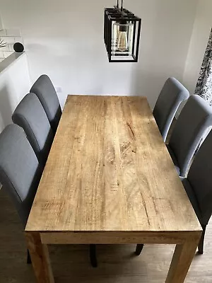 Kare Design Dining Table Wayfair Puro Carved Farmhouse Urban Mango Wood • £100
