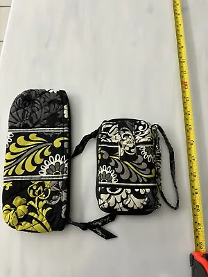 Vera Bradley Baroque 2pc NEW Zip Around Wallet ID Wristlet W Makeup Pencil Case • $18