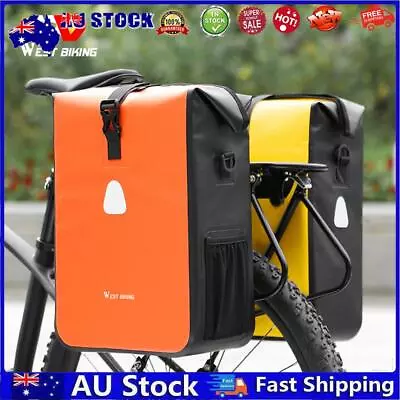 AU WEST BIKING Bicycle Bag Waterproof Bicycle Rack Pannier Bag MTB Bike Accessor • $32.79