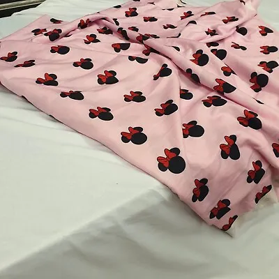 PRETTY Jersey Fabric Minnie Mouse Stretchy Pyjamas Craft Children Costume 150cm • £22