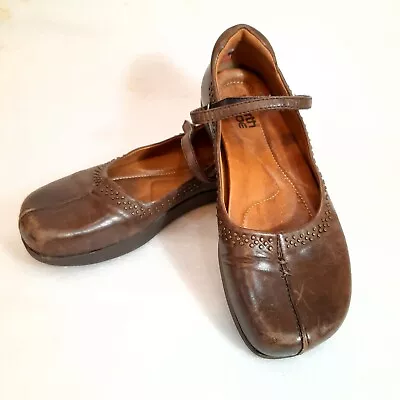 Kalso Earth Shoes Sz 6.5 B Solar 2 Mahogany Leather Mary Jane Flats Brown Women • $36