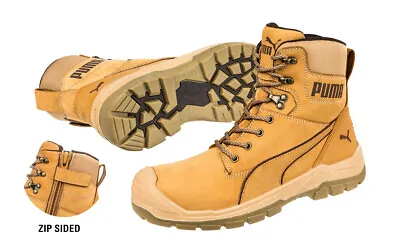 $213.14 • Buy Puma Conquest Waterproof Wheat Zip Sided Work Boots With Composite Toe Cap