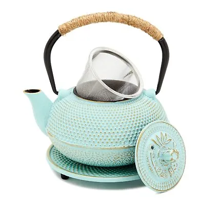 Cast Iron Teapot With Infuser Japanese Tea Kettle (Green 3 Pcs 18 Oz500 Ml) • $24.99