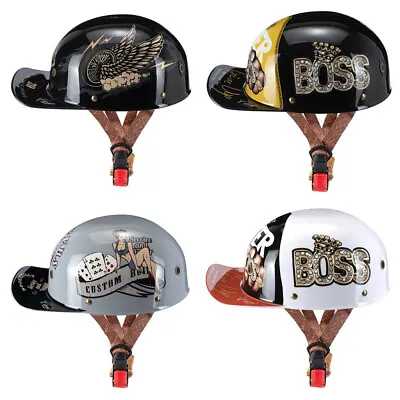 Fashion Half Duck Hat Helmet Multicolor Motorcycle Baseball Retro Helmets Adults • $58.89