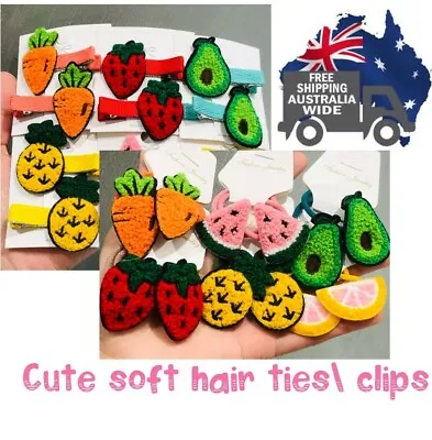 $7.50 • Buy Cute Girls Toddler Fruit, Veggie Soft Elastic Headband, Hair Tie, Hair Accessory