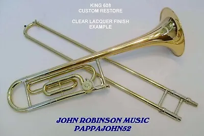 *KING 608 Trombone Med Bore Vintage CUSTOM RESTORE W/or W/o F Silver Or Lacquer • $1850