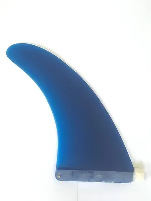 Surfboard Fibreglass Longboard Fin 8” Inch + Plate & Screw.SUP Mal Fins. Blue. • £23.99