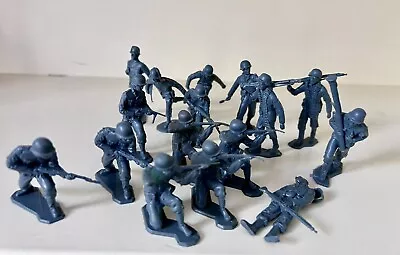 MARX BATTLEGROUND BLUE GRAY GERMANS -LOT Of 16 In 10 POSES -VERY GOOD - MUST SEE • $7.99