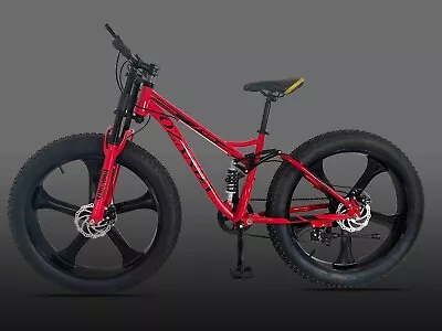 24/26  Large Fat Tire Heavy Duty Beach Mountain Red Bike Frame 7 Speed Triumph • $699