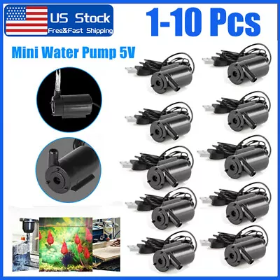 1-10 X USB Mini Water Pump Mute Small Submersible Home Garden Fountain FishTank • $12.99