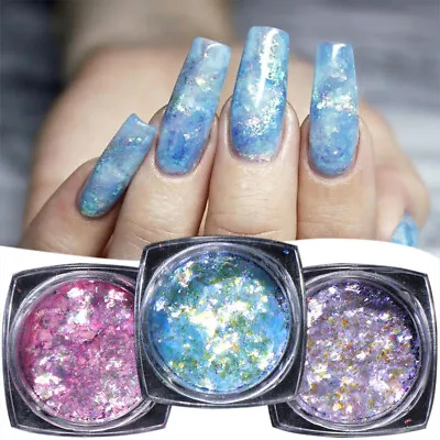 Color Change Neon Aurora Mermaid Nail Art Glitter Powder Mirror Chrome Pigment* • $1.79