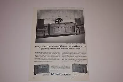 Vintage 1966 Magnavox Astro-Sonic Stereo Print Ad. • $12