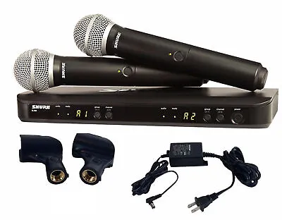 Microphone DJ System Shure Vocal BLX288/PG58 Handheld Wireless New Free • $178.98
