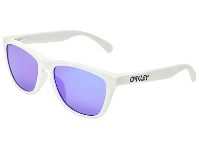 Oakley Frogskins Sunglasses OO9245-17 Matte White/Violet Iridium Asian • $119.99