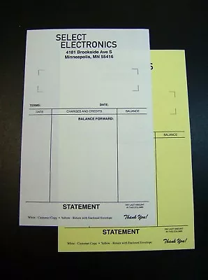 Printed 2-Part Carbonless Forms 8.5  X 5.5  Custom 1-side NCR Sets Black Ink • $119.80