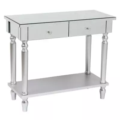 Mirrored Living Room Entryway Console Table Sofa Table W/2 Drawer &Storage Shelf • $125.99