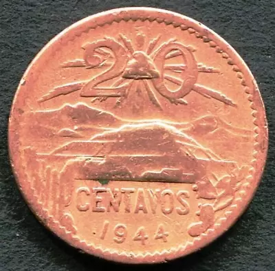 COIN - MEXICO - TWENTY CENTAVOS - KM 439 - Estados Unidos Mexicanos - 1944 (C12) • $3.90