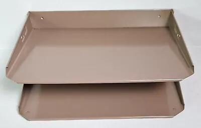 VTG MCM Lit-Ning 2 Shelf  Metal Industrial Office Desk File Tray Holder • $20