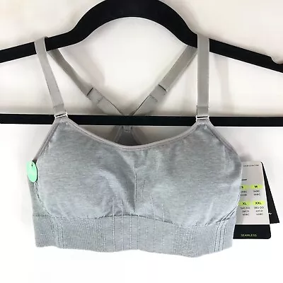 C9 Champion Sports Bra Racerback Duo Dry Moisture Wicking Removable Cups Gray XS • $9.99