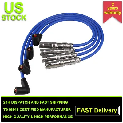 $20.59 • Buy Cable Ignition Spark Plug Wire Set 27588 For VW Beetle Bora Golf GTI Jetta 2.0L