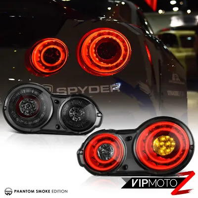 For 2009-2021 Nissan GTR Smoke  NEWEST Dual LED Ring  Tail Light SET Replacement • $577.99