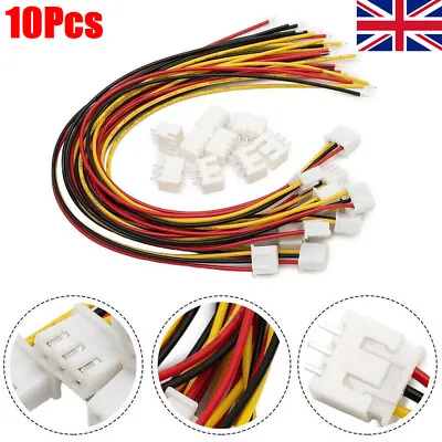 10Set 2 3 4 Pin Mini Micro JST XH2.54mm Socket Connector Plug With Wire Cable UK • £5.33