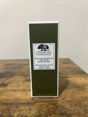 $15 • Buy Origins Mega-Mushroom Relief & Resilience Advanced Face Serum - 1oz /30mL - NIB